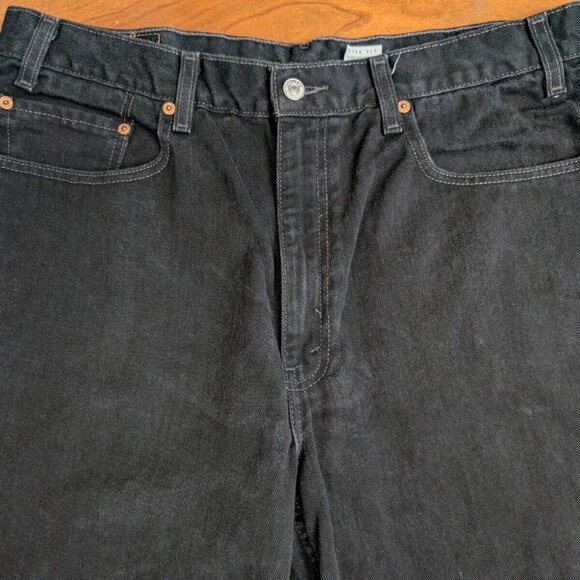 Vintage Levis 550 Jeans Mens 36x33 Black Denim Relaxed Fit Tapered Leg 2001 Y2K - Picture 3 of 14